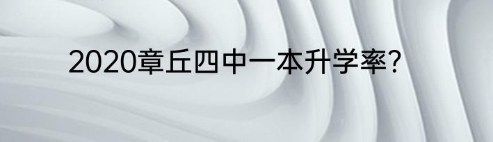 2020章丘四中一本升学率？