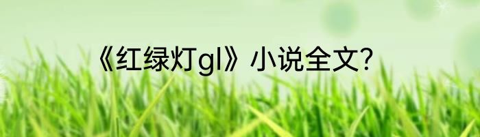 《红绿灯gl》小说全文？