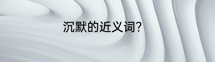 沉默的近义词？