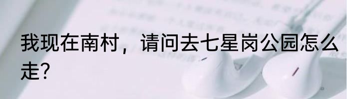 我现在南村，请问去七星岗公园怎么走？