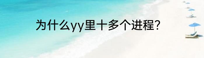 为什么yy里十多个进程？