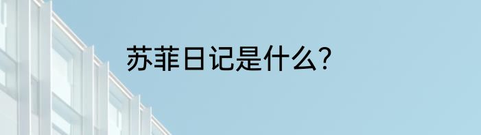 苏菲日记是什么？