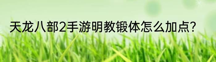 天龙八部2手游明教锻体怎么加点？