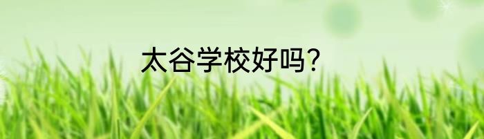 太谷学校好吗？