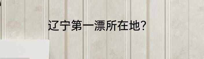 辽宁第一漂所在地？