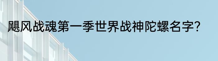 飓风战魂第一季世界战神陀螺名字？