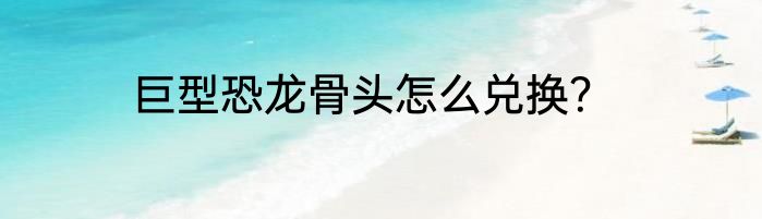 巨型恐龙骨头怎么兑换？