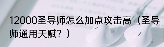 12000圣导师怎么加点攻击高（圣导师通用天赋？）