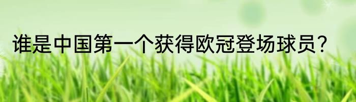 谁是中国第一个获得欧冠登场球员？