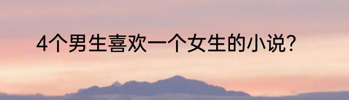 4个男生喜欢一个女生的小说？