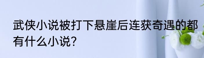 武侠小说被打下悬崖后连获奇遇的都有什么小说？