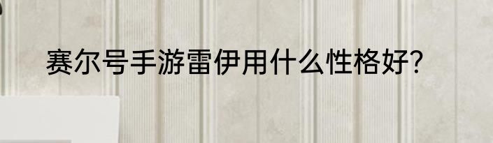 赛尔号手游雷伊用什么性格好？