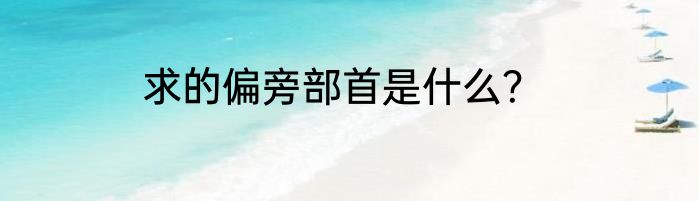 求的偏旁部首是什么？