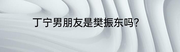丁宁男朋友是樊振东吗？
