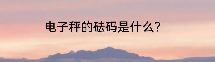 电子秤的砝码是什么？