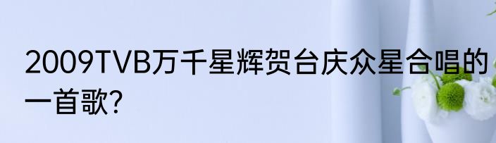 2009TVB万千星辉贺台庆众星合唱的一首歌？