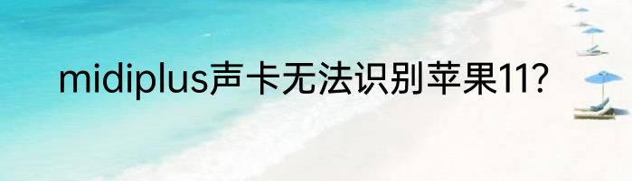 midiplus声卡无法识别苹果11？