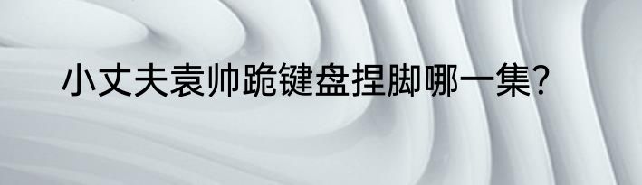小丈夫袁帅跪键盘捏脚哪一集？