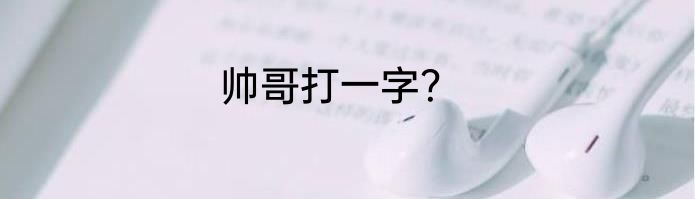 帅哥打一字？