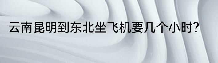 云南昆明到东北坐飞机要几个小时？