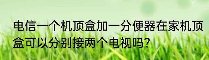 电信一个机顶盒加一分便器在家机顶盒可以分别接两个电视吗？