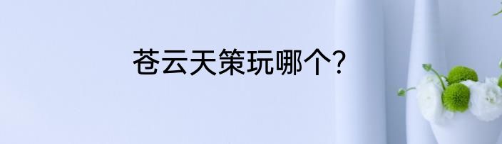 苍云天策玩哪个？