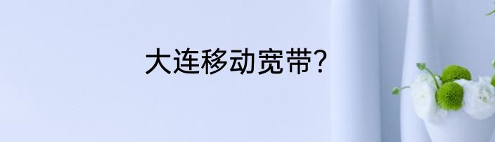 大连移动宽带？