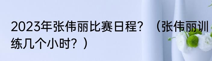 2023年张伟丽比赛日程？（张伟丽训练几个小时？）