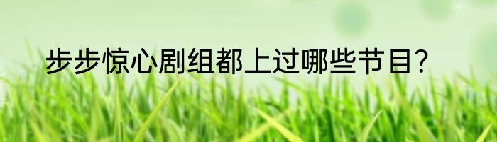 步步惊心剧组都上过哪些节目？