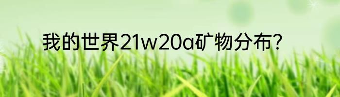 我的世界21w20a矿物分布？