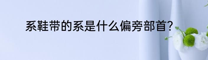 系鞋带的系是什么偏旁部首？