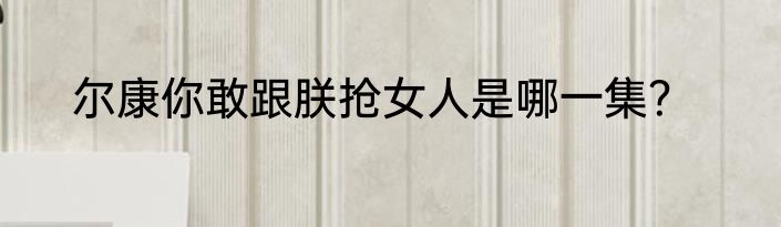 尔康你敢跟朕抢女人是哪一集？