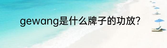 gewang是什么牌子的功放？