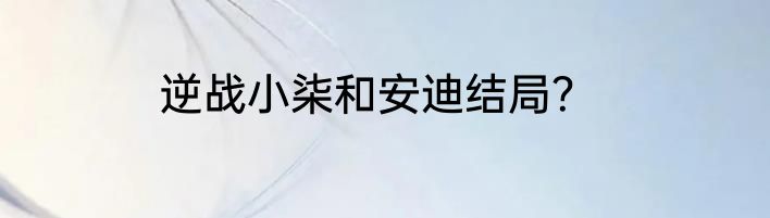 逆战小柒和安迪结局？