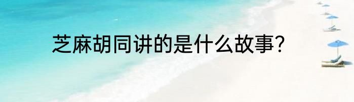 芝麻胡同讲的是什么故事？