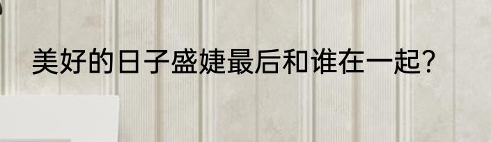 美好的日子盛婕最后和谁在一起？