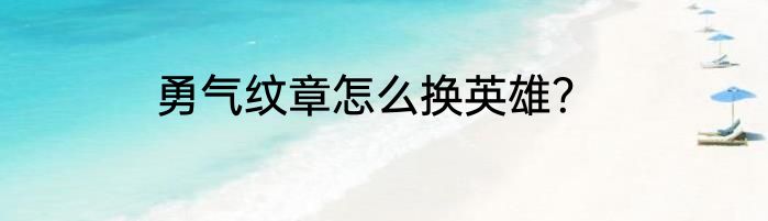 勇气纹章怎么换英雄？
