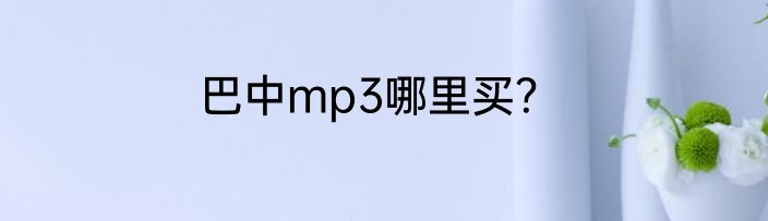 巴中mp3哪里买？