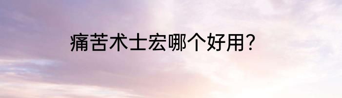 痛苦术士宏哪个好用？