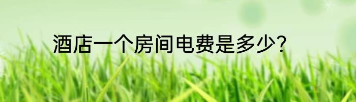 酒店一个房间电费是多少？