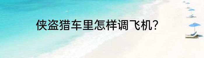 侠盗猎车里怎样调飞机？