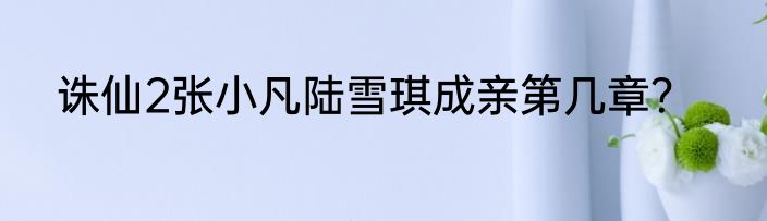 诛仙2张小凡陆雪琪成亲第几章？