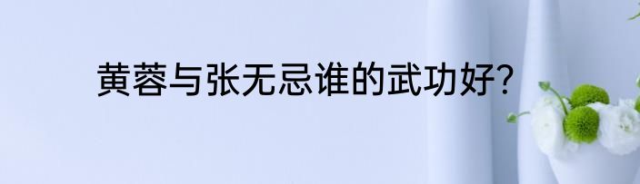 黄蓉与张无忌谁的武功好？