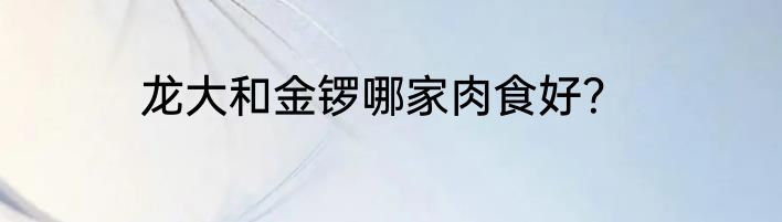 龙大和金锣哪家肉食好？