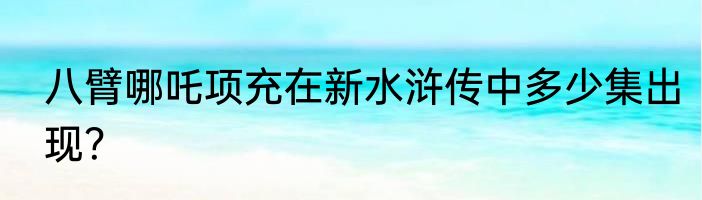 八臂哪吒项充在新水浒传中多少集出现？