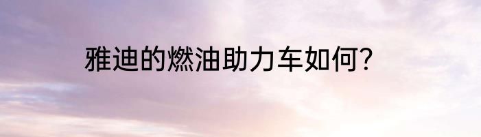 雅迪的燃油助力车如何？