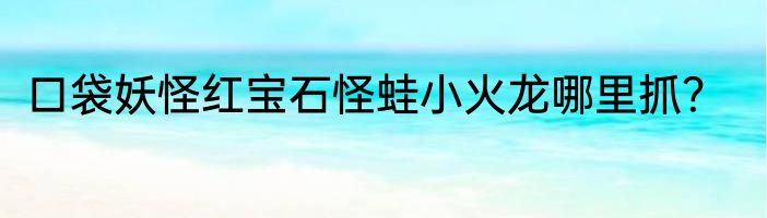 口袋妖怪红宝石怪蛙小火龙哪里抓？