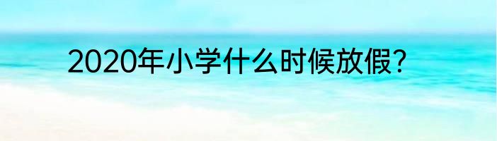 2020年小学什么时候放假？