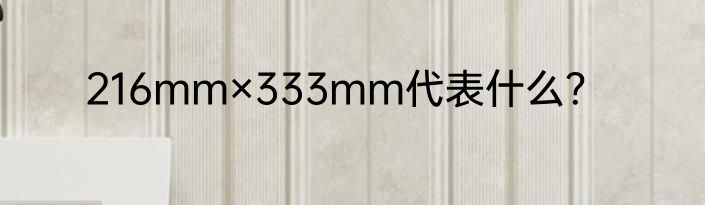216mm×333mm代表什么？