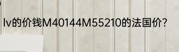 lv的价钱M40144M55210的法国价？